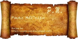 Pautz Mónika névjegykártya
